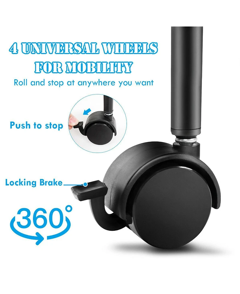 Costway 5 Tier Storage Rack Trolley Cart Home Kitchen Organizer Utility Baskets