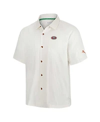 Tommy Bahama Men's White San Francisco 49ers Coconut Matchup Camp Button-Up Shirt