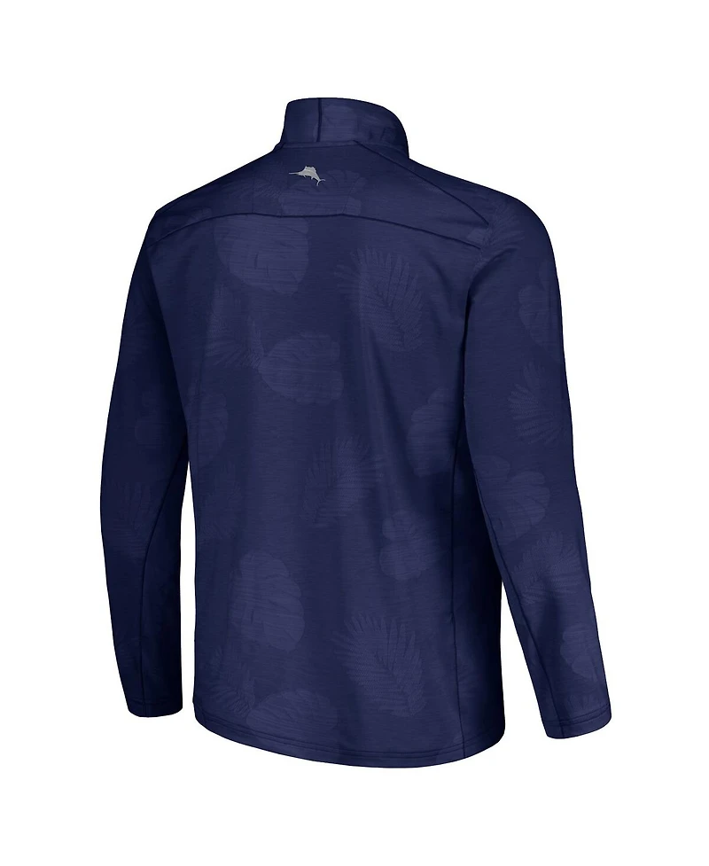 Tommy Bahama Men's Navy Michigan Wolverines Delray Frond IslandZone Half-Zip Jacket