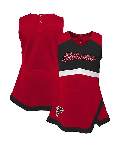 Outerstuff Girls Baby Boys and Red Atlanta Falcons Cheer Captain Jumper Dress