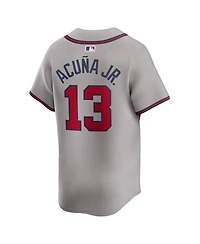 Nike Men's Ronald Acuna Jr. Gray Atlanta Braves Away Limited Player Jersey