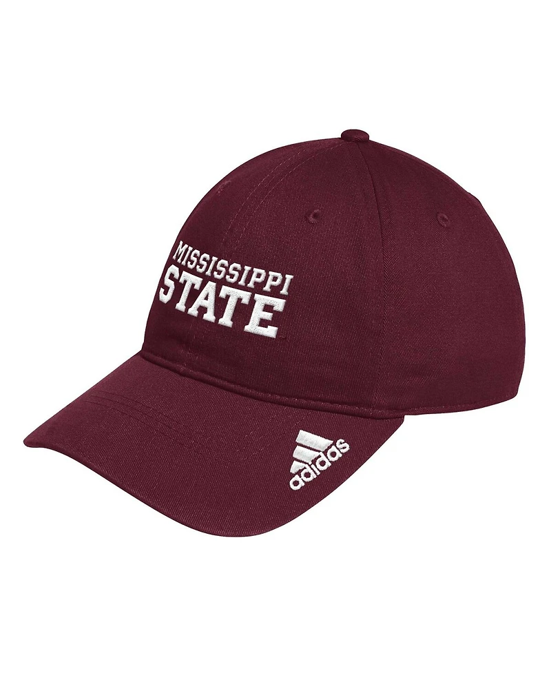 Adidas Men's Maroon Mississippi State Bulldogs Locker Room Wordmark Slouch Adjustable Hat