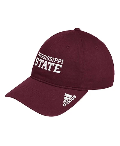 Adidas Men's Maroon Mississippi State Bulldogs Locker Room Wordmark Slouch Adjustable Hat