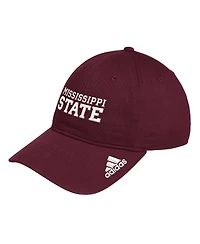 Adidas Men's Maroon Mississippi State Bulldogs Locker Room Wordmark Slouch Adjustable Hat
