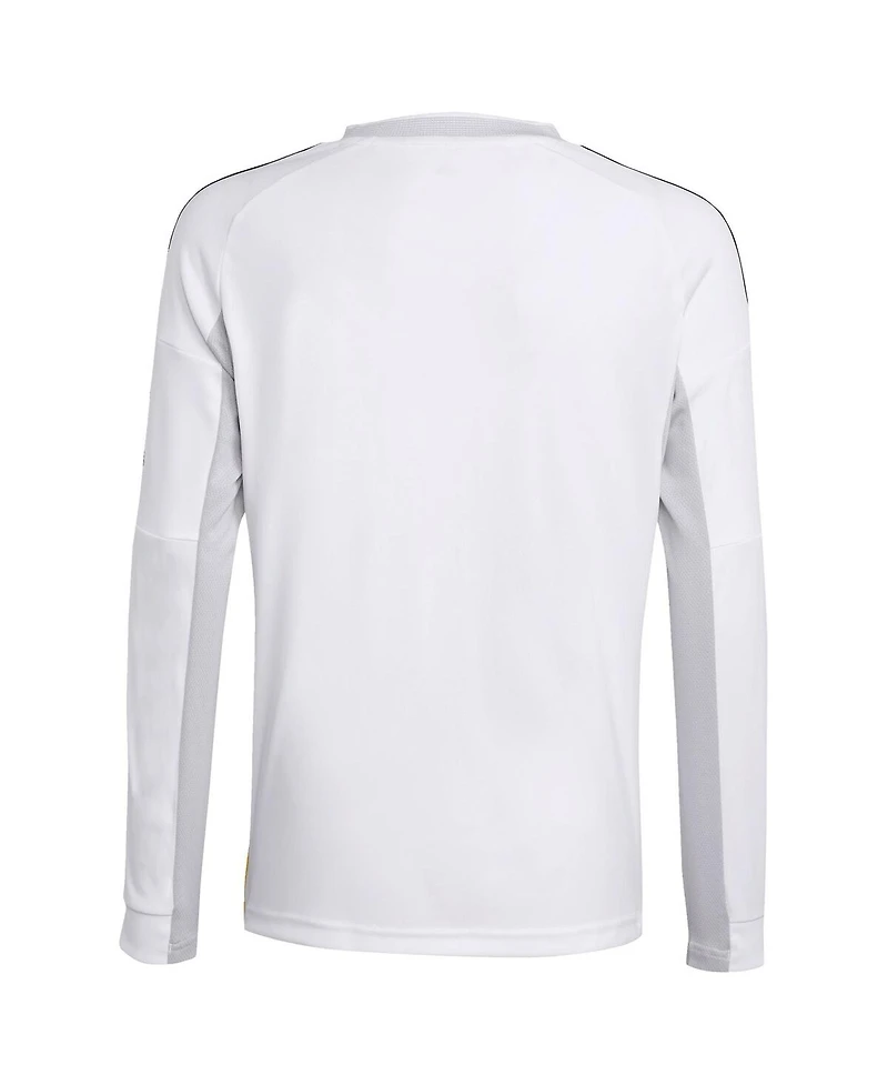 Adidas Big Boys and Girls White Real Madrid 2025/26 Home Replica Long Sleeve Jersey
