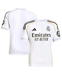 Adidas Big Boys and Girls White Real Madrid 2025/26 Home Replica Jersey