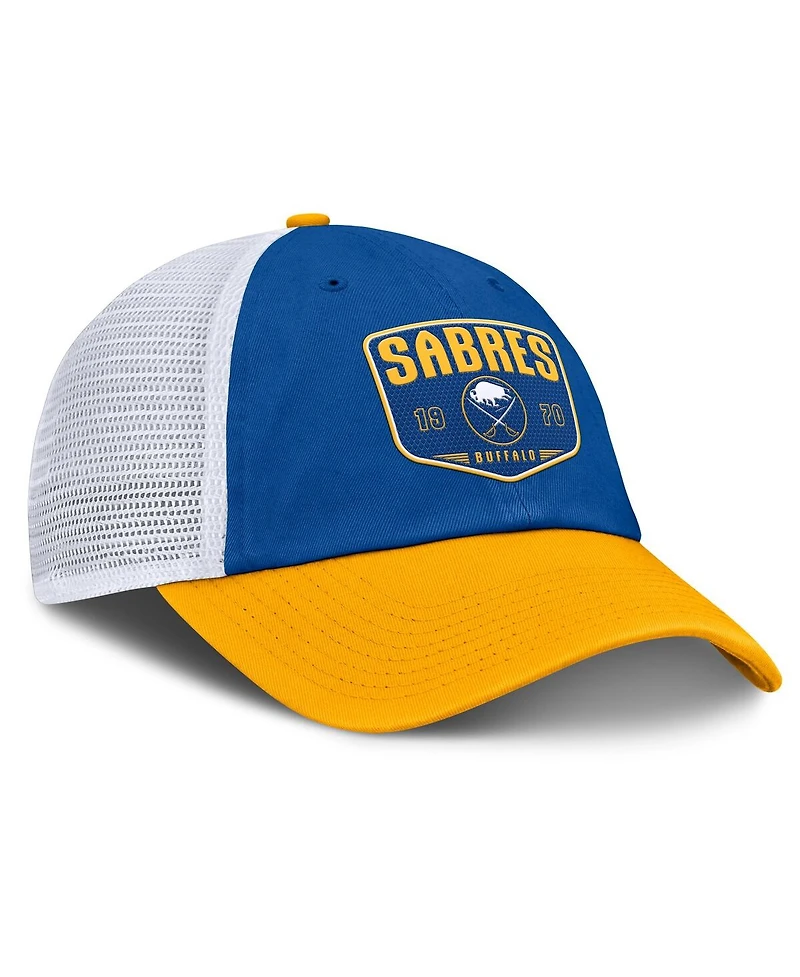 Fanatics Men's Royal Buffalo Sabres Fundamental One-Time Trucker Adjustable Hat