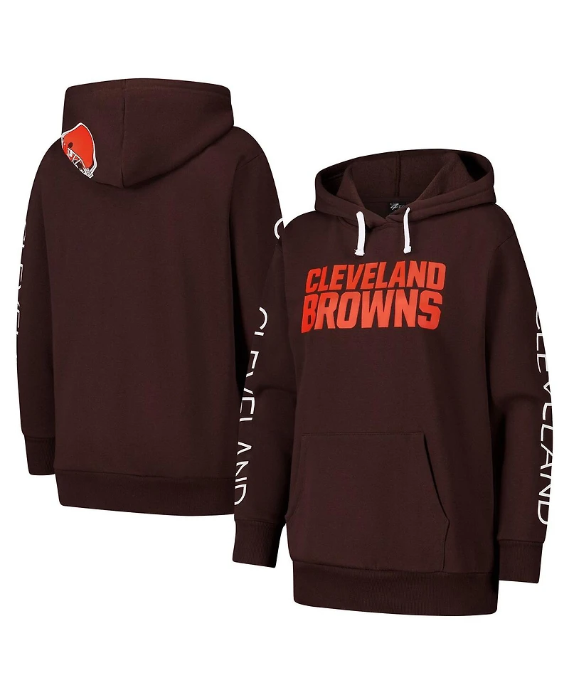 G-iii 4Her by Carl Banks Women's Brown Cleveland Browns Extra Inning Pullover Hoodie