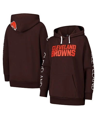 G-iii 4Her by Carl Banks Women's Brown Cleveland Browns Extra Inning Pullover Hoodie