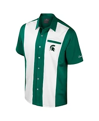 Colosseum Men's Green Michigan State Spartans Strike Bowling Button-Up Shirt