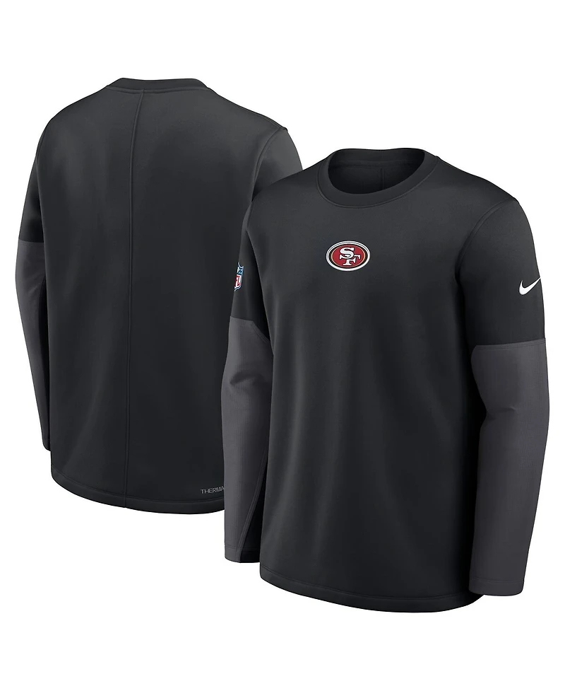Nike Men's Black San Francisco 49ers Sideline Scripted to Win Performance Long Sleeve T-Shirt