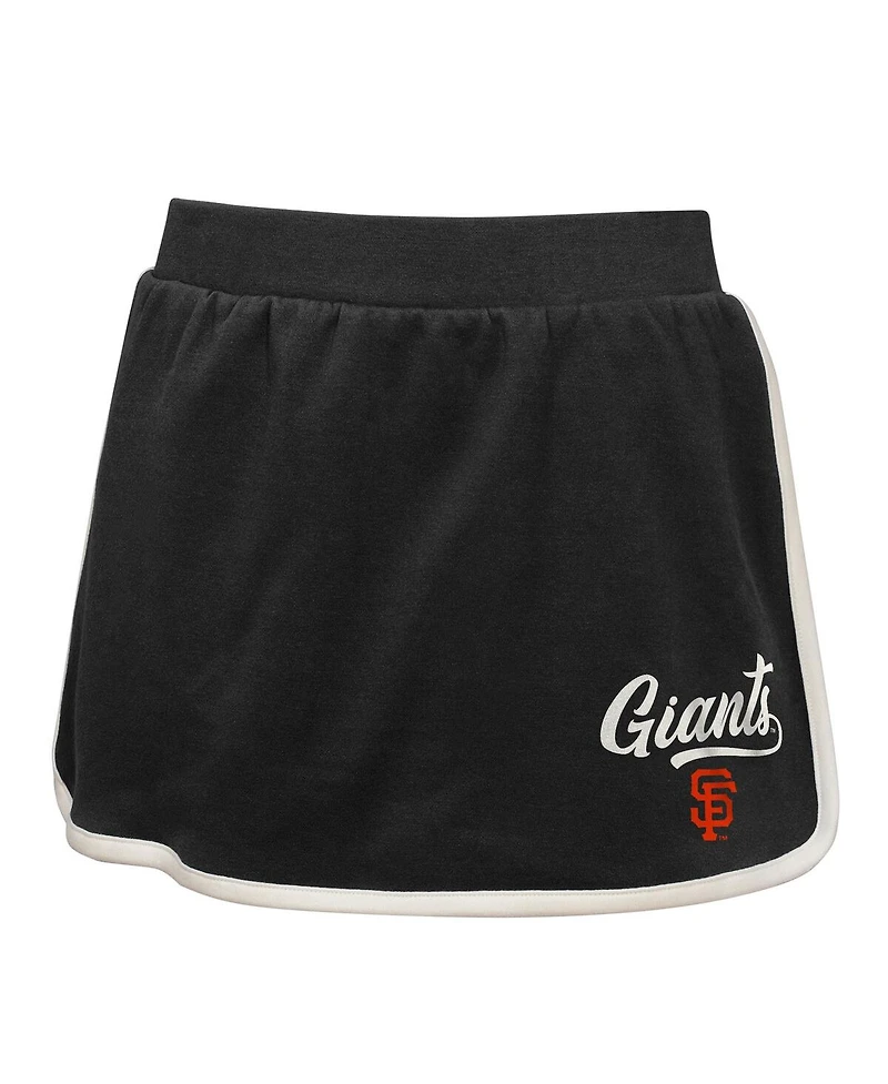 Outerstuff Big Girls Black San Francisco Giants Base Trainer Johnny Polo and Skort Set