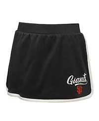 Outerstuff Big Girls Black San Francisco Giants Base Trainer Johnny Polo and Skort Set