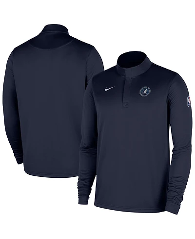 Nike Men's Navy Minnesota Timberwolves 2025/26 Authentic Coaches Quarter-Zip Pullover Jacket