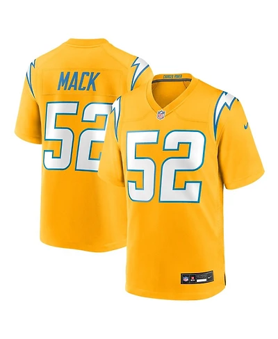 Nike Men's Khalil Mack Gold Los Angeles Chargers Alternate Charger Power Game Player Jersey
