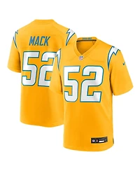 Nike Men's Khalil Mack Gold Los Angeles Chargers Alternate Charger Power Game Player Jersey