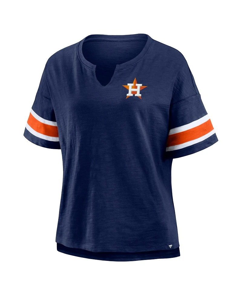 Fanatics Women's Navy Houston Astros Curl Route T-Shirt
