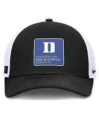 Nike Men's Black/White Duke Blue Devils 2025 On-Field Rise Engineered Trucker Adjustable Hat