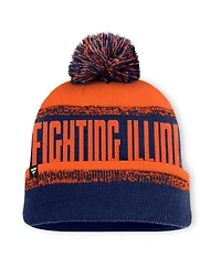 Fanatics Men's Navy/Orange Illinois Fighting Illini Thrive Cuffed with Pom Knit Hat