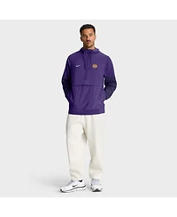 Nike Men's Purple Lsu Tigers Anorak Half-Zip Hoodie Jacket