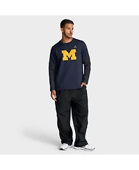 Jordan Men's Navy Michigan Wolverines 2025 Sideline Coach Performance Long Sleeve T-Shirt