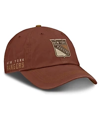 Fanatics Men's Brown New York Rangers Fall Leaves Timber Adjustable Hat