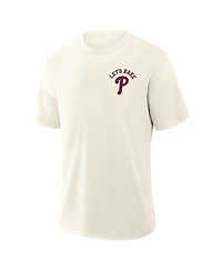 Fanatics Men's Cream Philadelphia Phillies Nostalgia Stadium Slub T-Shirt