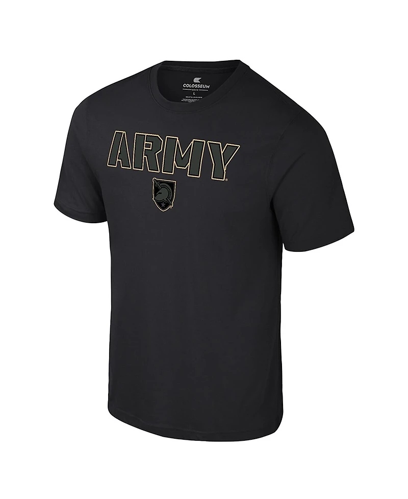 Colosseum Men's Black Army Knights Color Pop Active Blend T-Shirt