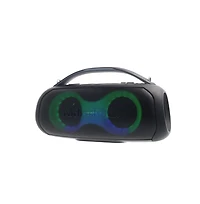 RadioShack 20W Black and Gray Wireless Bluetooth Portable Speaker with Rgb Lights Fm Radio True Wireless