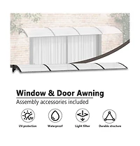Door Canopy Black, Transparent Polycarbonate, Abs, Aluminum
