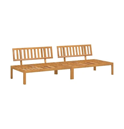 vidaXL Garden Pallet Middle Sofa Natural Wood Solid acacia wood Medium