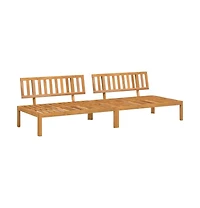 vidaXL Garden Pallet Middle Sofa Natural Wood Solid acacia wood Medium