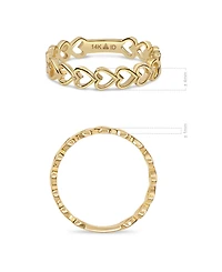 Devata Sweet Heart Ring in 14K Gold, Size 6, approx. 1.6 grams.