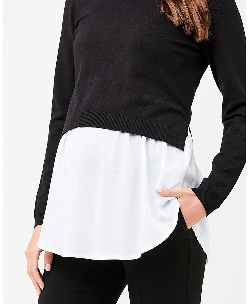 Ripe Maternity Pia Nursing Knit Black