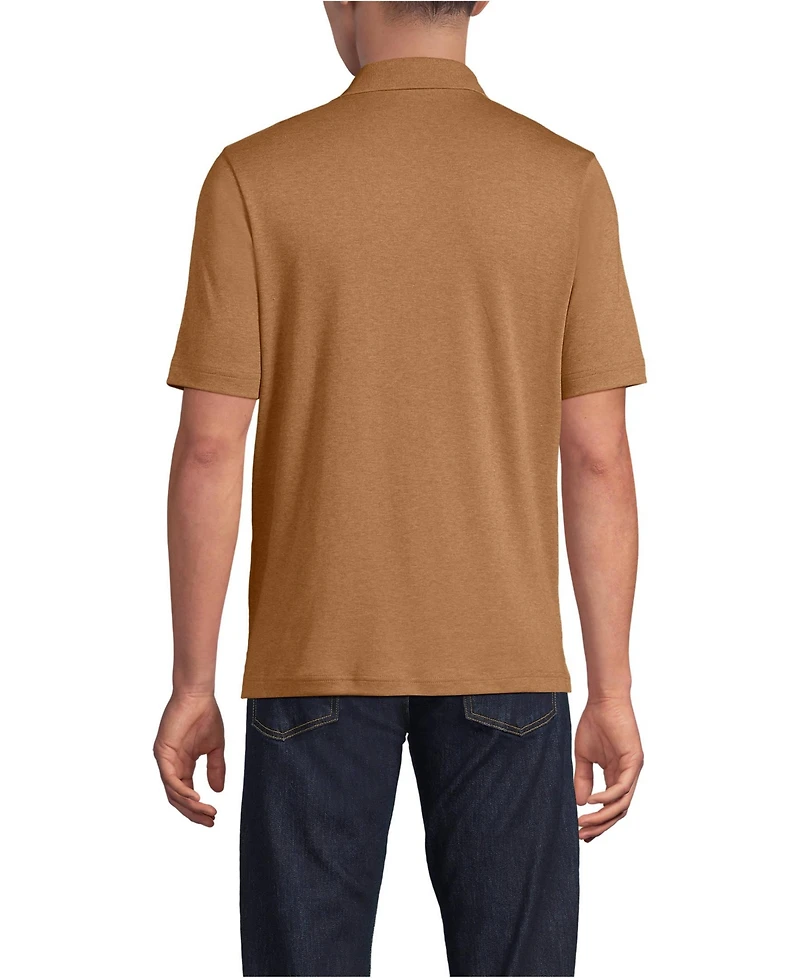 Lands' End Men's Tall Short Sleeve Cotton Supima Polo Shirt with Pocket