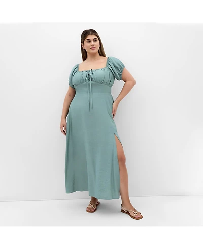 City Chic Plus Abbigail Split Maxi Dress