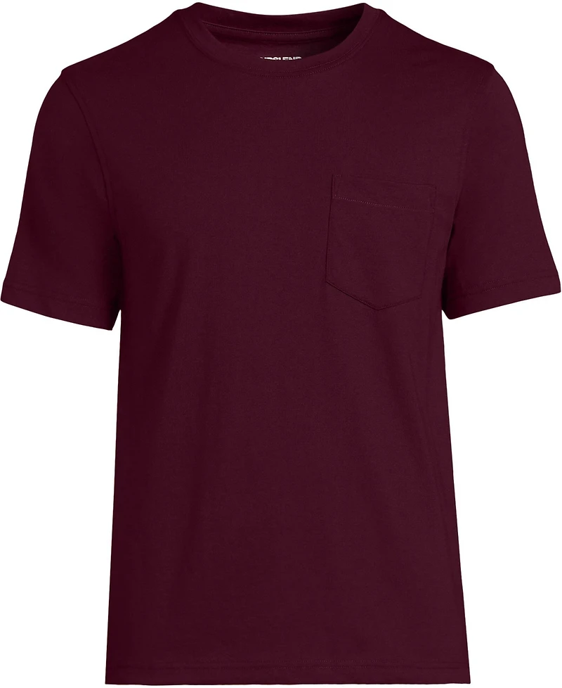 Lands' End Men's Short Sleeve Cotton Supima Tee With Pocket