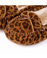 Minnetonka Women's Cally Leopard Print Slippers