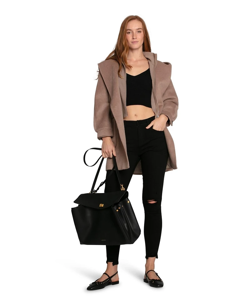 Belle & Bloom Women's Next To You Hooded Wool Blend Coat