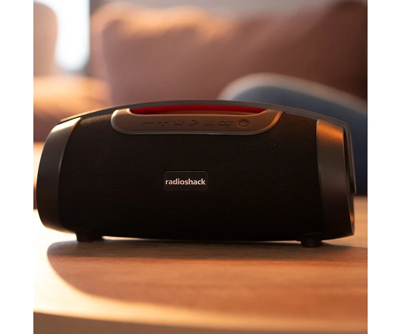 Radioshack 80W Bluetooth Portable Speaker with Rgb lights True Wireless and Type C Charging Port 4001771 Black