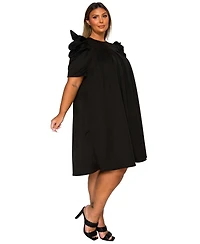 L I V D Women's Plus Zaya Pleated Swing Dress