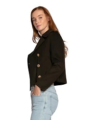 Belle & Bloom Women's Love Me Now Wool Blend Military Style Coat