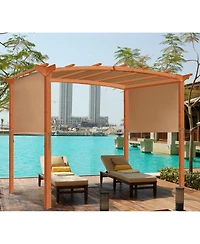 Costway 6.7'x17' Universal Replacement Canopy Cover Pergola Structure Sun Awning