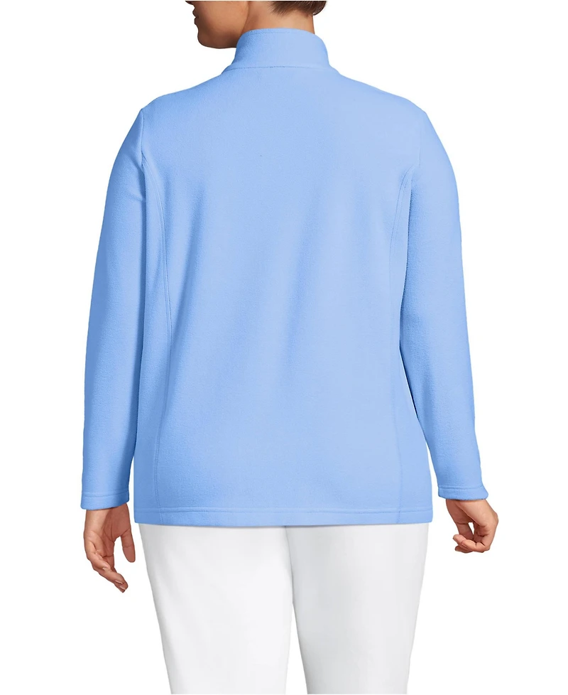 Lands' End Women's Plus Anyweather Fleece Full Zip Jacket