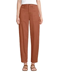Lands' End Women's Chino High Rise Barrel Leg Utility Ankle Pants
