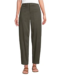 Lands' End Women's Chino High Rise Barrel Leg Utility Ankle Pants