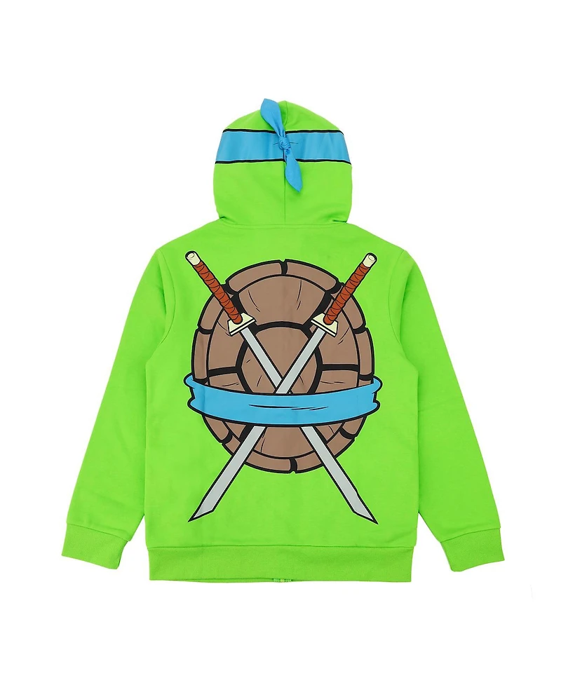 Teenage Mutant Ninja Turtles Leonardo Long Sleeve Men's Green Cosplay Hoodie