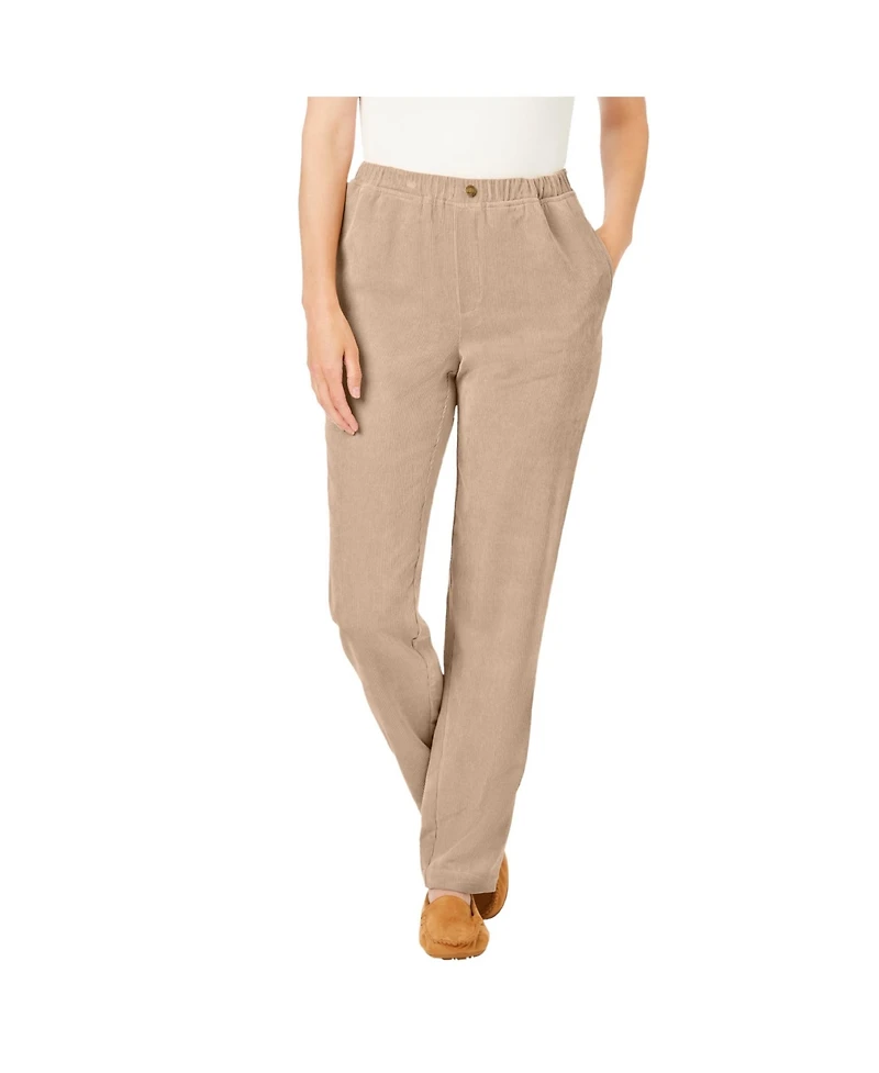 Woman Within Women's 7-Day Corduroy Straight-Leg Pant