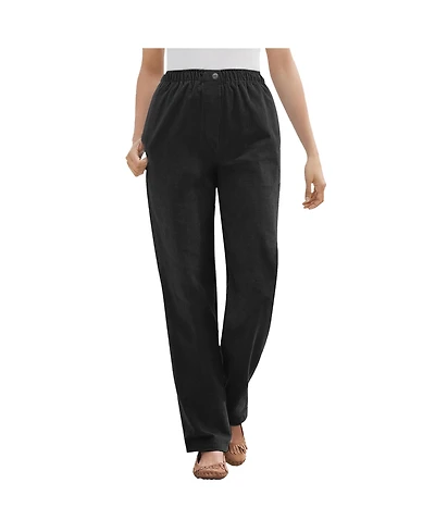 Woman Within Woman's Plus 7-Day Corduroy Straight-Leg Pant