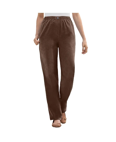 Woman Within Women's 7-Day Corduroy Straight-Leg Pant